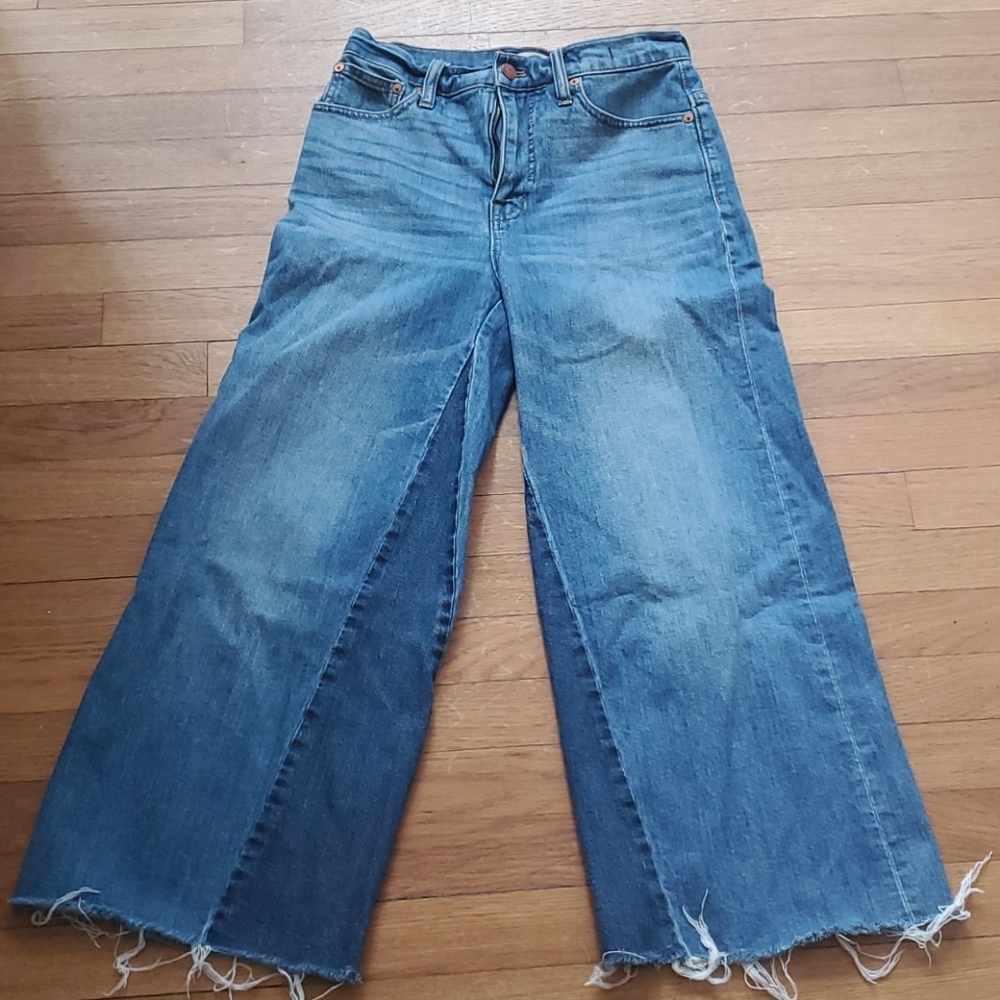 Madewell High Rise Wide Leg Crop Jean